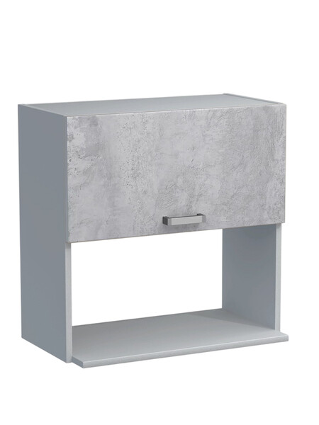 Шкаф навесной под микроволновку 50 цвет Бетон SANTREK HOME (ЛДСП)