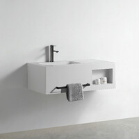 Раковина со столешницей из керамогранита HOLLER ALBA 800 (07-80-Matte White) белый, подвесная