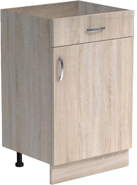 Рабочий стол 40 цвет Дуб сонома (1 ящик) без столешницы SANTREK HOME (ЛДСП)