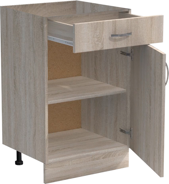 Рабочий стол 40 цвет Дуб сонома (1 ящик) без столешницы SANTREK HOME (ЛДСП)