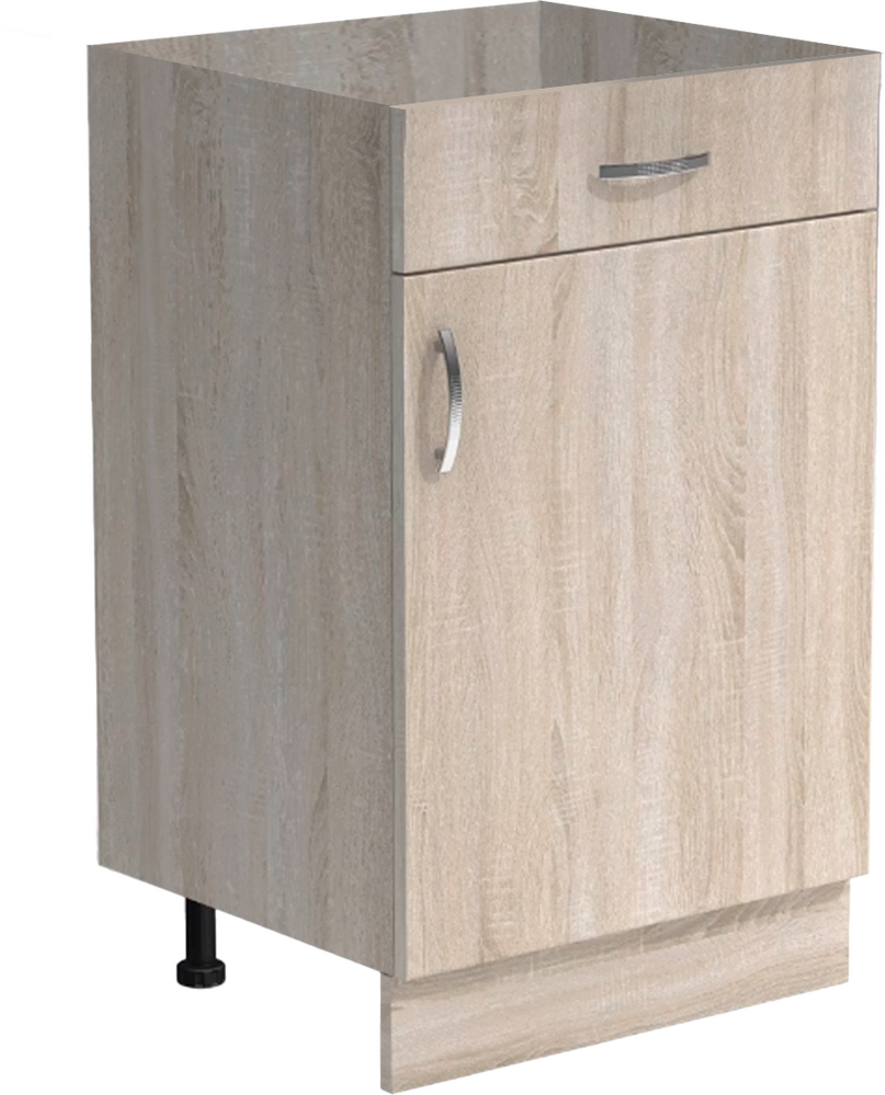 Рабочий стол 50 цвет Дуб сонома (1 ящик) без столешницы SANTREK HOME (ЛДСП)