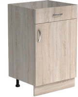 Рабочий стол 50 цвет Дуб сонома (1 ящик) без столешницы SANTREK HOME (ЛДСП)