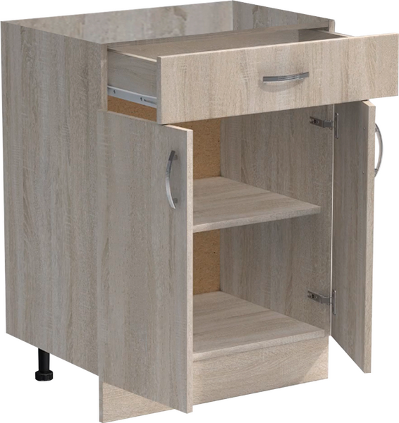 Рабочий стол 60 цвет Дуб сонома (1 ящик) без столешницы SANTREK HOME (ЛДСП)