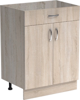 Рабочий стол 60 цвет Дуб сонома (1 ящик) без столешницы SANTREK HOME (ЛДСП)