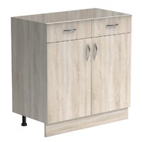 Рабочий стол 80 цвет Дуб сонома (2 ящика) без столешницы SANTREK HOME (ЛДСП)