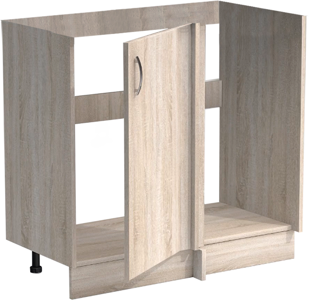 Рабочий стол угловой универсальный 100 цвет Дуб сонома без столешницы SANTREK HOME (ЛДСП)