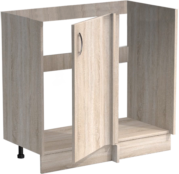 Рабочий стол угловой универсальный 100 цвет Дуб сонома без столешницы SANTREK HOME (ЛДСП)