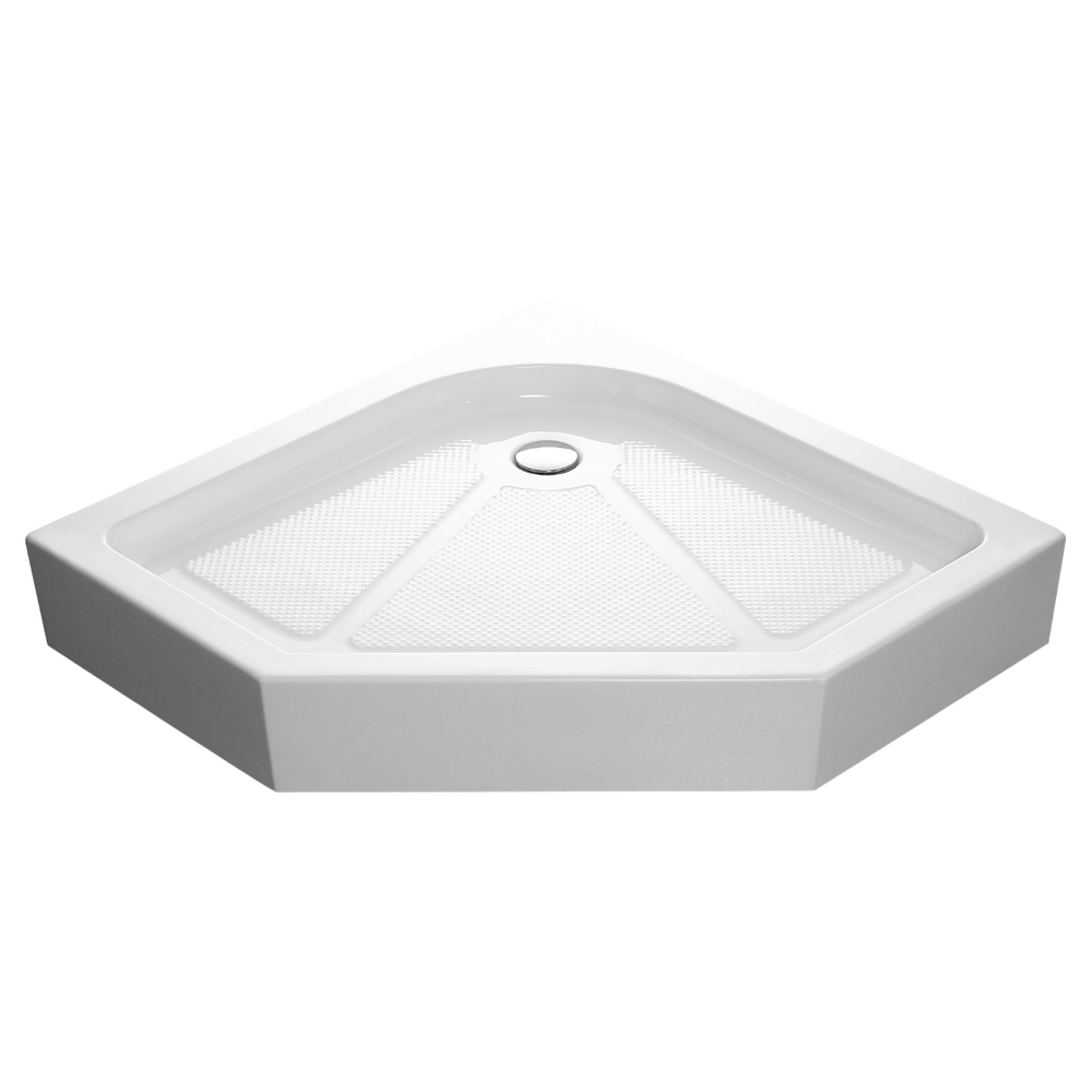 Поддон акриловый  SANTREK AQUA-PNT-900 Пента , белый, 900*900*140 + сифон в комплекте