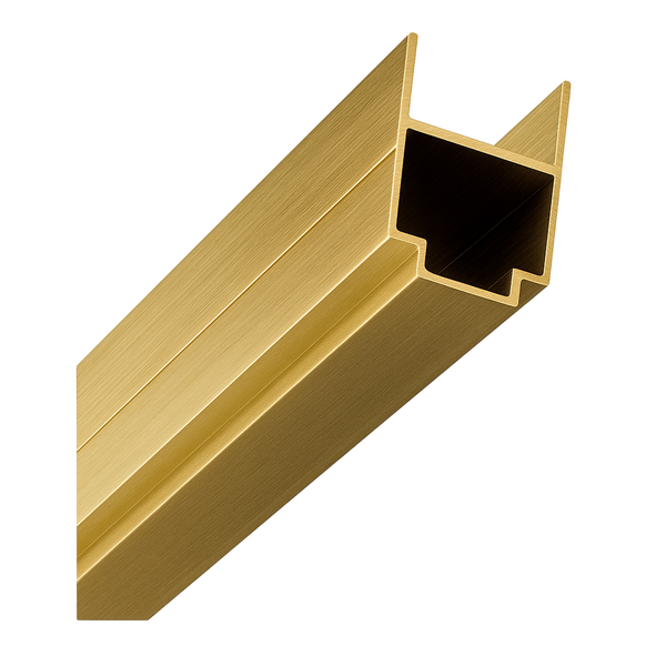 Профиль доборный душ.огр.LEA/IRIS SANTREK AQUA L=1850 мм цвет Brushed Gold (Брашированное золото)