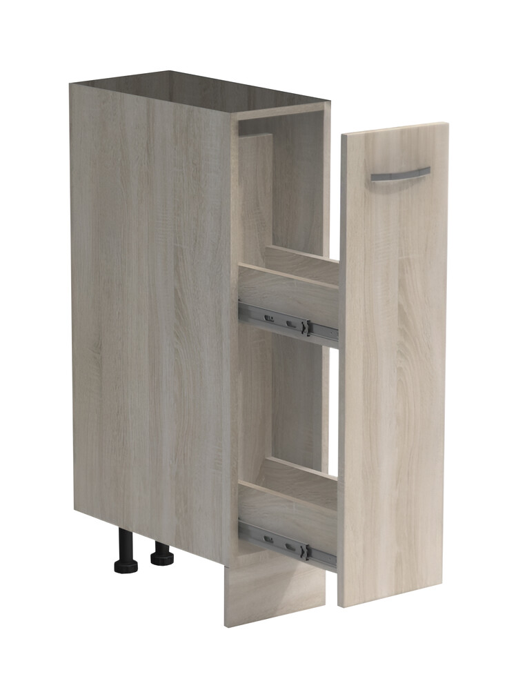 Бутылочница выдвижная 20 цвет Дуб сонома без столешницы SANTREK HOME (ЛДСП)