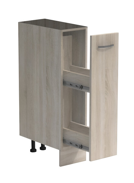 Бутылочница выдвижная 20 цвет Дуб сонома без столешницы SANTREK HOME (ЛДСП)