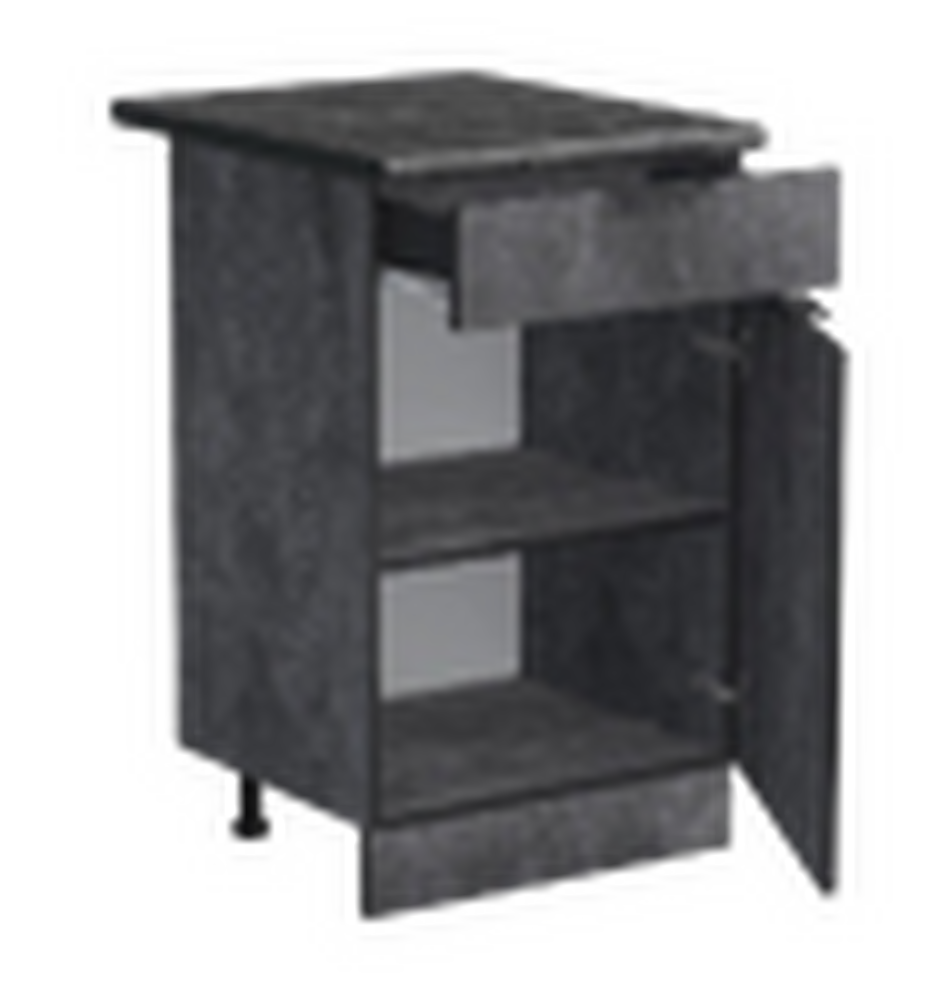 Рабочий стол 40 цвет Бетон темный (1 ящик) столешница Луна SANTREK HOME (ЛДСП)