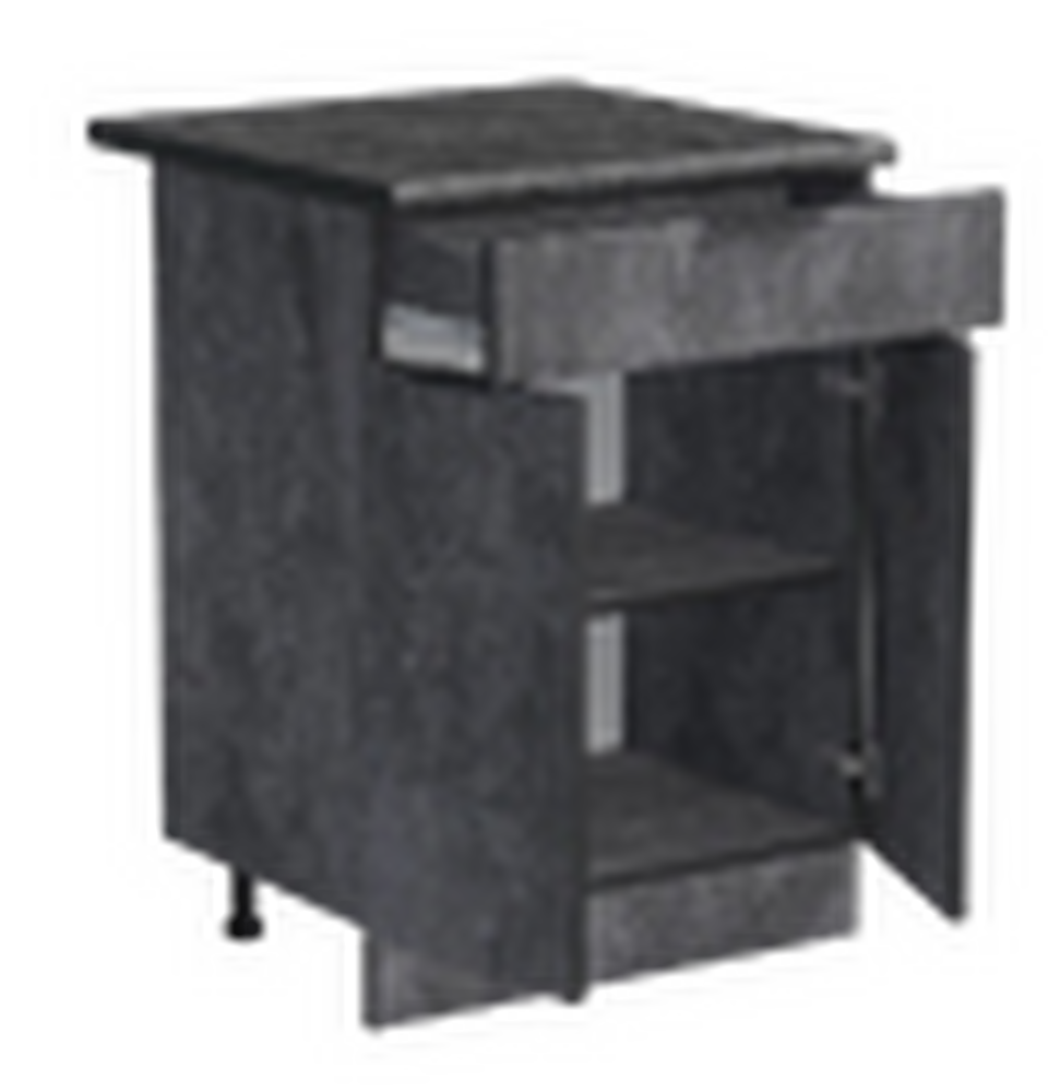 Рабочий стол 60 цвет Бетон темный (1 ящик) столешница Луна SANTREK HOME (ЛДСП)