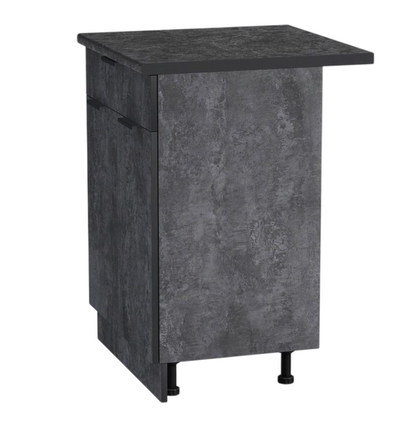 Рабочий стол 60 цвет Бетон темный (1 ящик) столешница Луна SANTREK HOME (ЛДСП)