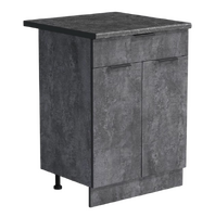 Рабочий стол 60 цвет Бетон темный (1 ящик) столешница Луна SANTREK HOME (ЛДСП)