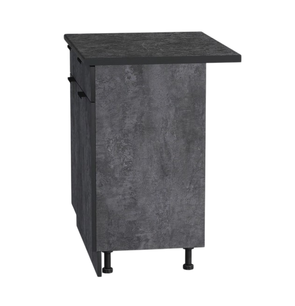 Рабочий стол 80 цвет Бетон темный (2 ящика) столешница Луна SANTREK HOME (ЛДСП)