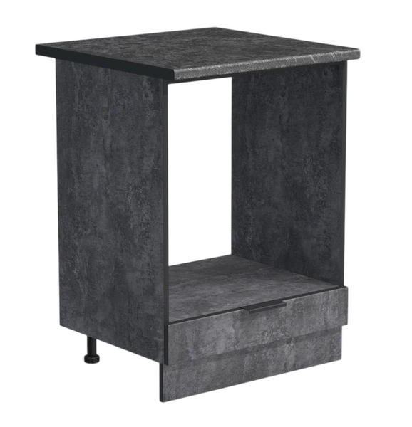 Рабочий стол под духовой шкаф 60 цвет Бетон темный столешница Луна SANTREK HOME (ЛДСП)