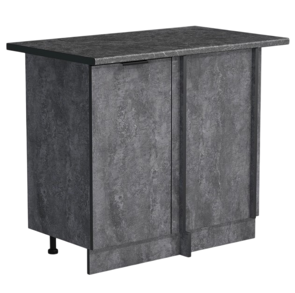 Рабочий стол угловой универсальный 100 цвет Бетон темный столешница Луна SANTREK HOME (ЛДСП)