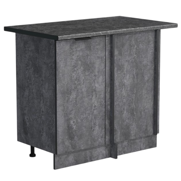 Рабочий стол угловой универсальный 100 цвет Бетон темный столешница Луна SANTREK HOME (ЛДСП)