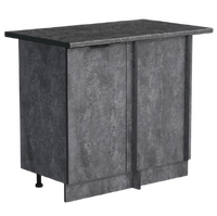 Рабочий стол угловой универсальный 100 цвет Бетон темный столешница Луна SANTREK HOME (ЛДСП)