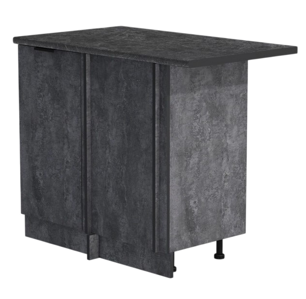 Рабочий стол угловой универсальный 100 цвет Бетон темный столешница Луна SANTREK HOME (ЛДСП)