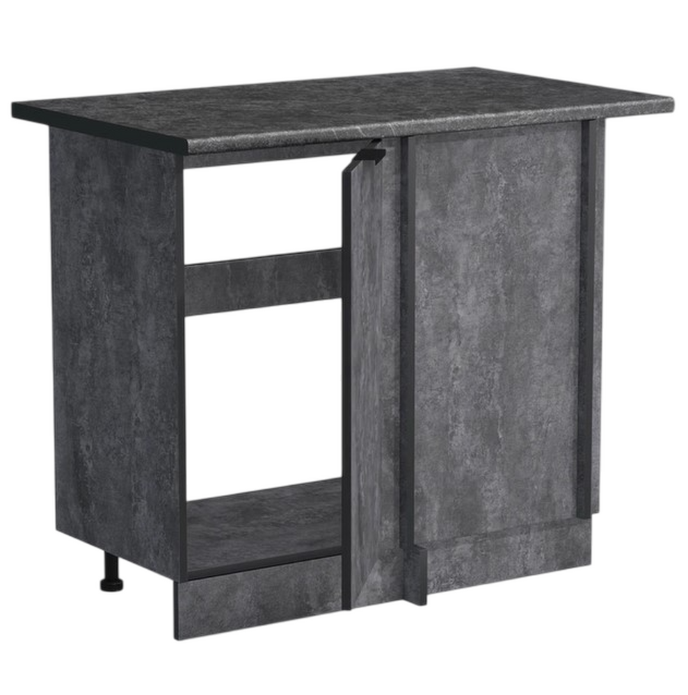 Рабочий стол угловой универсальный 100 цвет Бетон темный столешница Луна SANTREK HOME (ЛДСП)