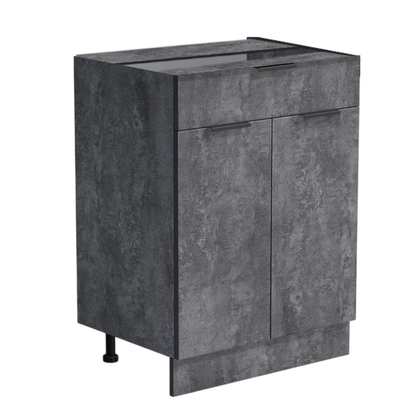Рабочий стол 60 цвет Бетон темный (1 ящик) без столешницы SANTREK HOME (ЛДСП)