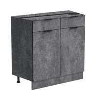 Рабочий стол 80 цвет Бетон темный (2 ящика) без столешницы SANTREK HOME (ЛДСП)