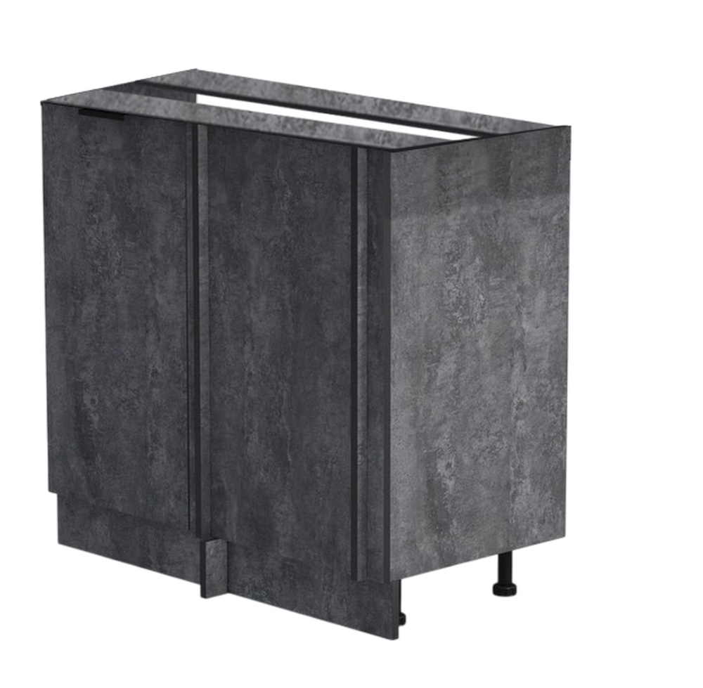 Рабочий стол угловой универсальный 100 цвет Бетон темный без столешницы SANTREK HOME (ЛДСП)