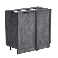 Рабочий стол угловой универсальный 100 цвет Бетон темный без столешницы SANTREK HOME (ЛДСП)