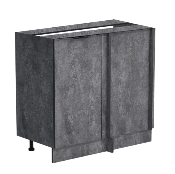 Рабочий стол угловой универсальный 100 цвет Бетон темный без столешницы SANTREK HOME (ЛДСП)