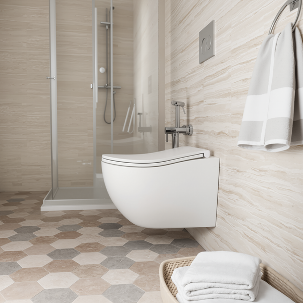  Унитаз подвесной безободковый D&K München DT1566516, 520*360*360мм, сиденье микролифт, белый НОВИНКА!!! смыв "Торнадо"