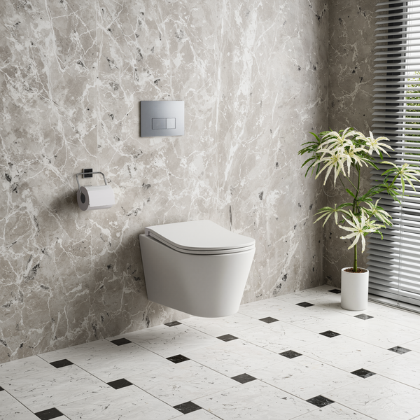  Унитаз подвесной безободковый D&K Bamberg DT1556516, 520*360*360мм, сиденье микролифт, белый НОВИНКА!!! смыв "Торнадо"