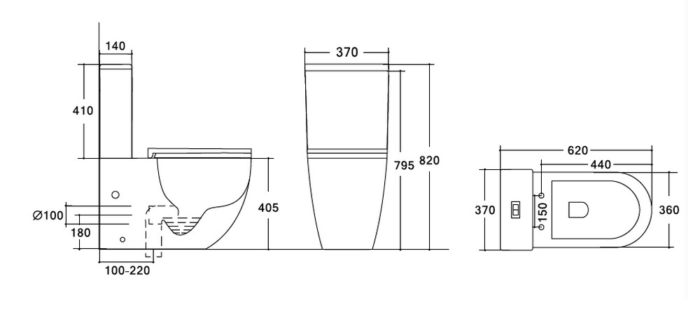 Унитаз-компакт безободковый HOLLER WEST MJ (620*360*820мм, сиденье дюропласт с микролифтом, арматура 2-х режимная)  (2 места) ТЕМНО-ЗЕЛЕНЫЙ матовый