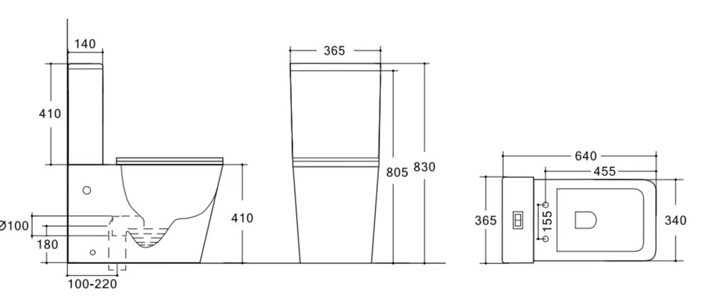 Унитаз-компакт безободковый HOLLER BOX MJ (640*340*830мм, сиденье дюропласт с микролифтом, арматура 2-х режимная)  (2 места) ТЕМНО-ЗЕЛЕНЫЙ матовый