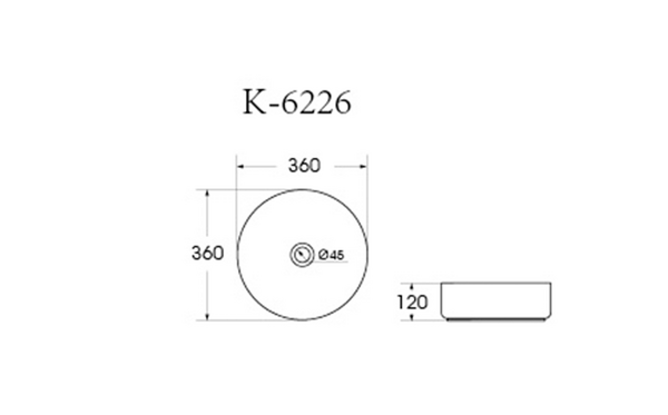 Раковина накладная HOLLER K-M6226KAK (360*360*120мм), светло-бежевый матовый