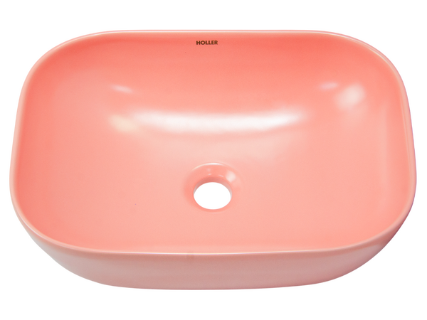 Раковина накладная HOLLER K-M6513PIK (455*320*135мм), розовый матовый