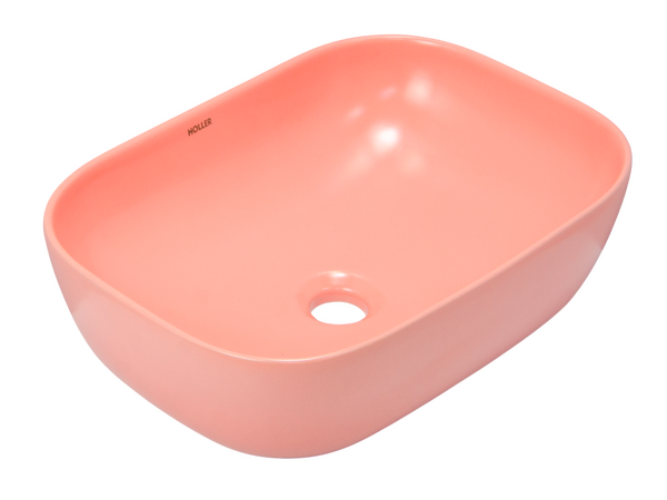 Раковина накладная HOLLER K-M6513PIK (455*320*135мм), розовый матовый