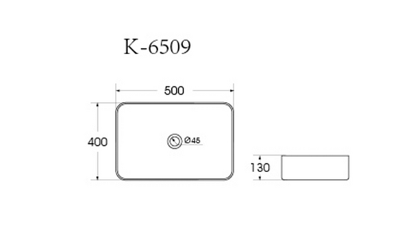 Раковина накладная HOLLER K-M6509CML (500*400*130мм), бежевый матовый