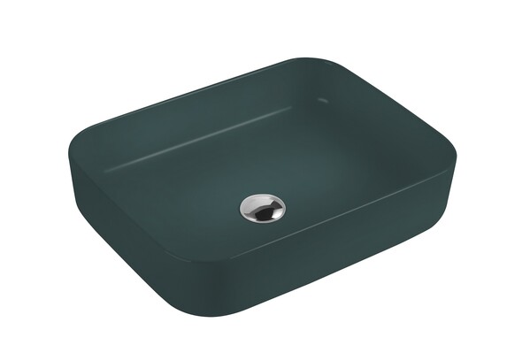 Раковина накладная HOLLER K-M6509JSP (500*400*130мм), темно-зеленый матовый