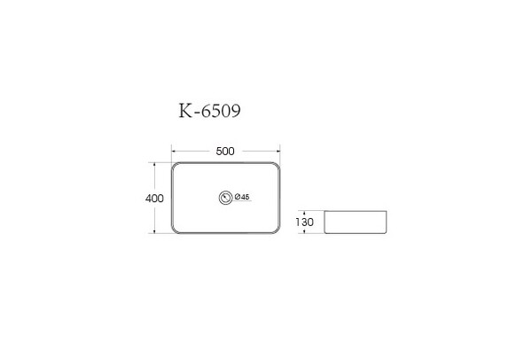 Раковина накладная HOLLER K-M6509PIK (500*400*130мм), розовый матовый