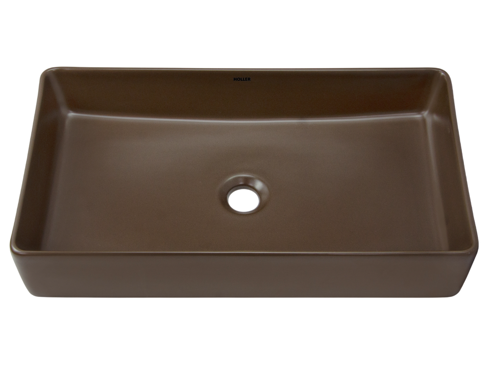 Раковина накладная HOLLER K-M6260-60BRN (610*345*110мм), коричневый матовый