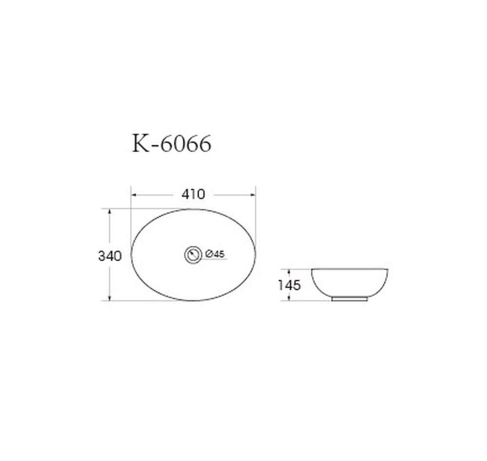 Раковина накладная HOLLER K-M6066BRN (410*340*145мм), коричневый матовый