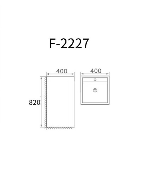 Напольная раковина HOLLER F-2227 (400*400*820мм), белый