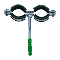 Крепление трубы ДВОЙНОЕ 1/2" (20-24мм) с саморезом (М8) Россия Майер