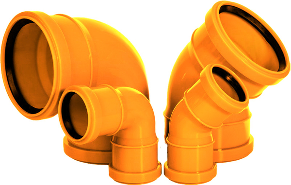 110 отвод угол 87 наруж  ДВУХРАСТРУБНЫЙ