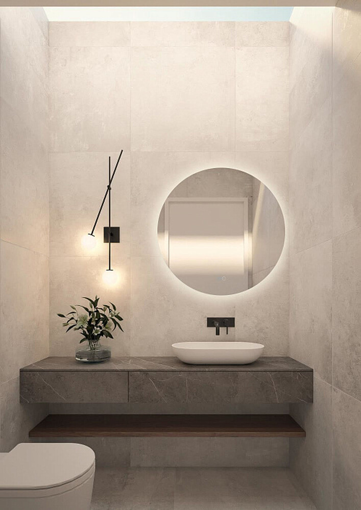 Зеркало SANTREK HOME с LED подсветкой "AERO PURE" 800мм