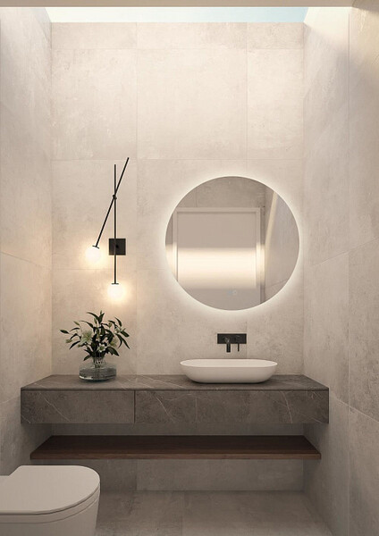 Зеркало SANTREK HOME с LED подсветкой "AERO PURE" 900мм