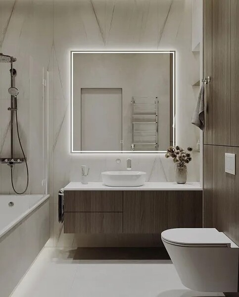 Зеркало SANTREK HOME с LED подсветкой "AERO FLOW" 800*600мм