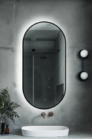 Зеркало SANTREK HOME с LED подсветкой "AERO LUSTRO" (с УФ-печатью) 450*900мм